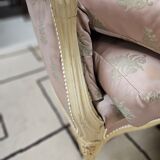 Pair of 1960s silk bergère armchairs