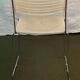 Set of 4 Italian Spilimbergo chairs in chromed steel and white plastic