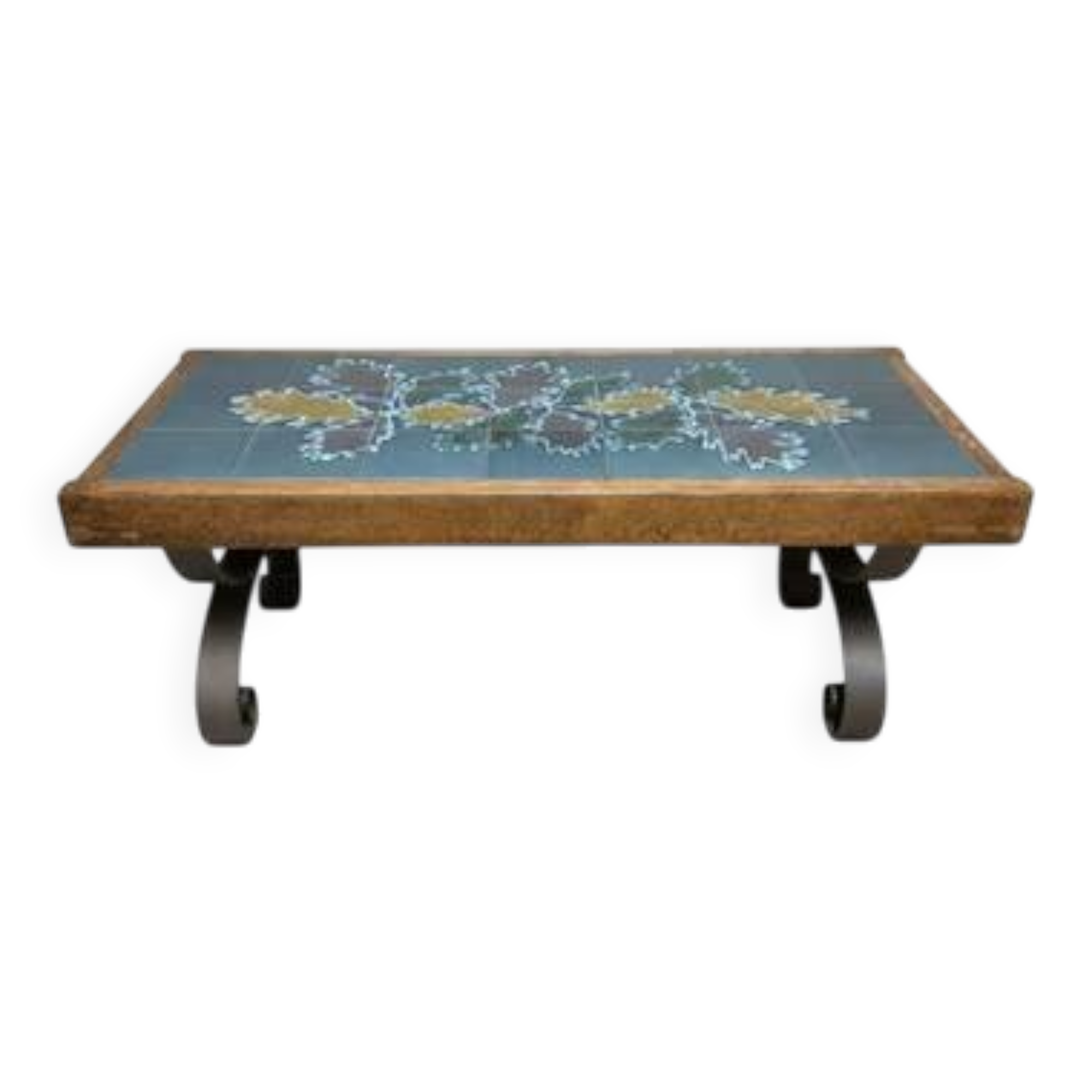 Vintage tile-top coffee table, 1970s, Europe