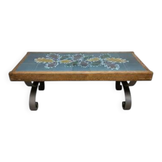 Vintage tile-top coffee table, 1970s, Europe