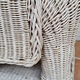 Side table, vintage rattan elephant, 70s