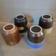4 stoneware coffee cups