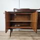 Mahogany sideboard with a glass top, 1960