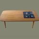 Rosewood veneer and ceramic coffee table, circa 1960