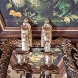 Pair of wall candle holders