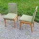 Pair of chairs from the 50s in sycamore tinted beech