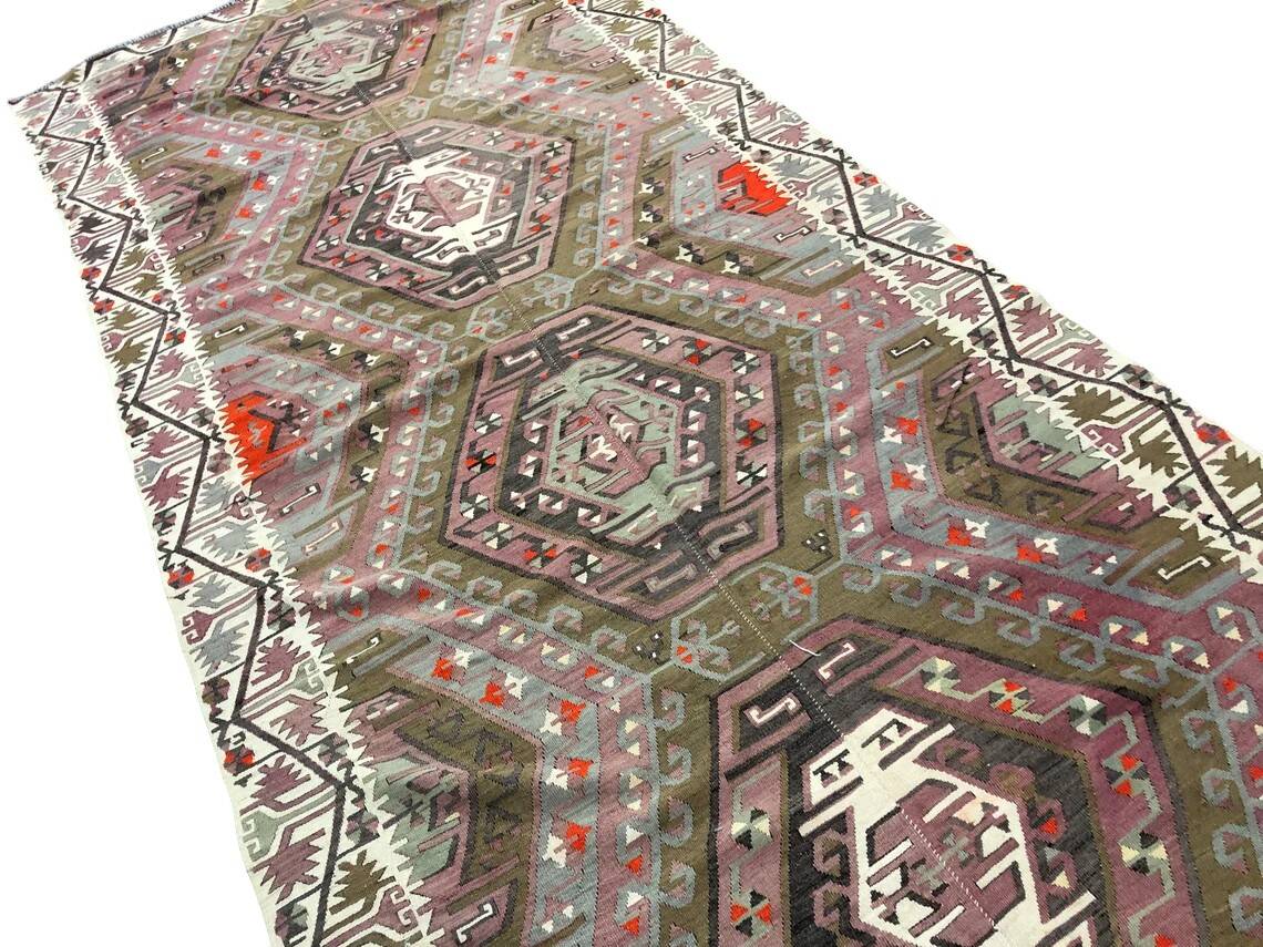 Turkish Oversize Anatolian Kilim Rug