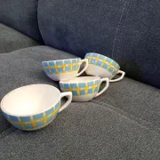 Lot de 4 tasses Trèfles d'or