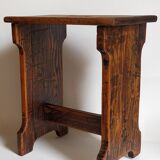 Stool of auxiliary Art-popular in old solid wood