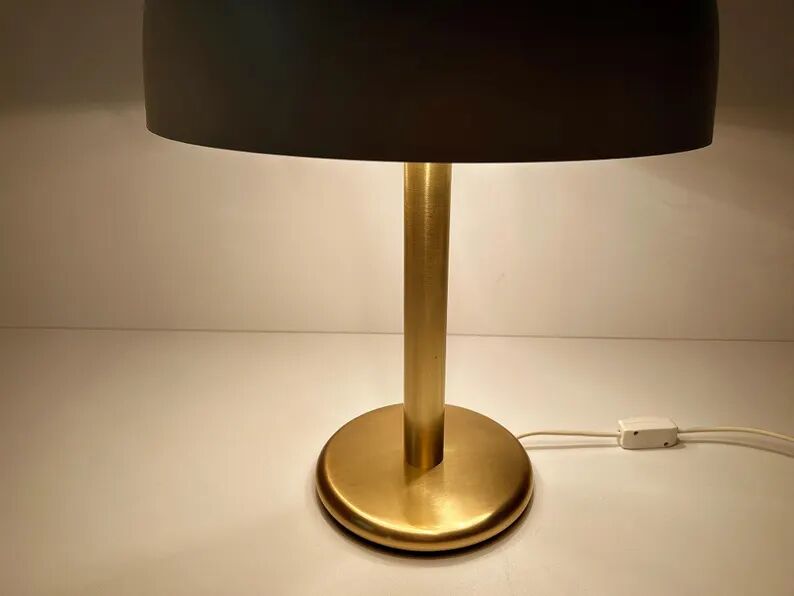 Large Vintage Space Age Desk Lamp, Brass