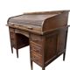 Bureau américain vintage en bois avec volet roulant
