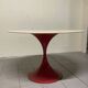 Table à manger en forme de sablier avec base en métal et plateau en marbre, 1960-70