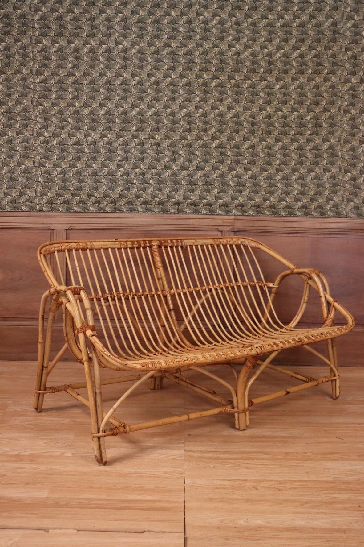 Rattan bench