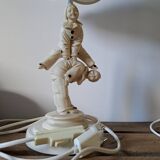 Set of 2 Pierrot acrobats bedside lamps