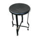 Vintage riveted metal bottom stool 1930