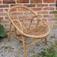 Old shell armchair for children rattan & bamboo