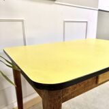 Yellow formica farmhouse table
