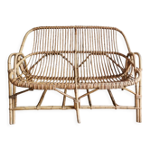 Antique rattan bench