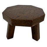 Vintage wooden set of  hexagon side tables/plant tables from the 70s