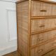 Vintage rattan chest of drawers
