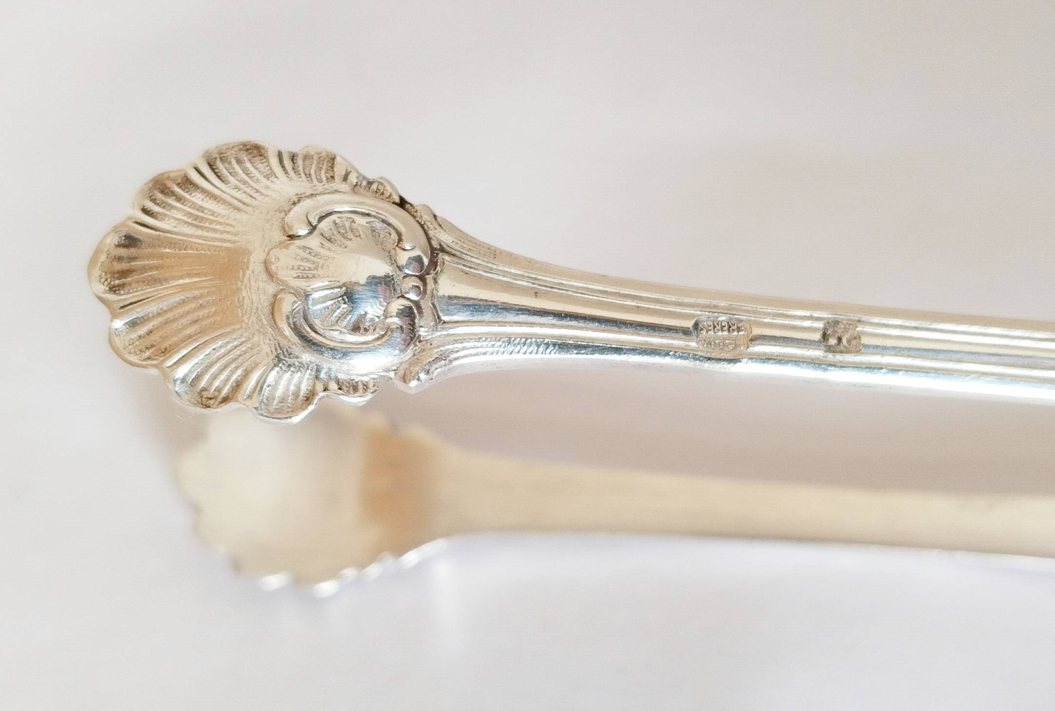 Ercuis silver sugar or ice tongs