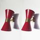 Pair of Italian wall lamps Diabolo design 1950s
