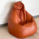 Bean bag - faux cognac leather