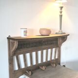 Old carved wood wall shelf