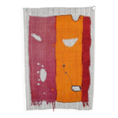 Handwoven Textile Wall Hanging, Vintage Wall Rug, 106x156 Cm