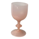 Goblet, stemmed glass in pink opaline, Portieux