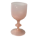 Goblet, stemmed glass in pink opaline, Portieux
