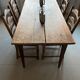4 chaises anciennes assises velours vert
