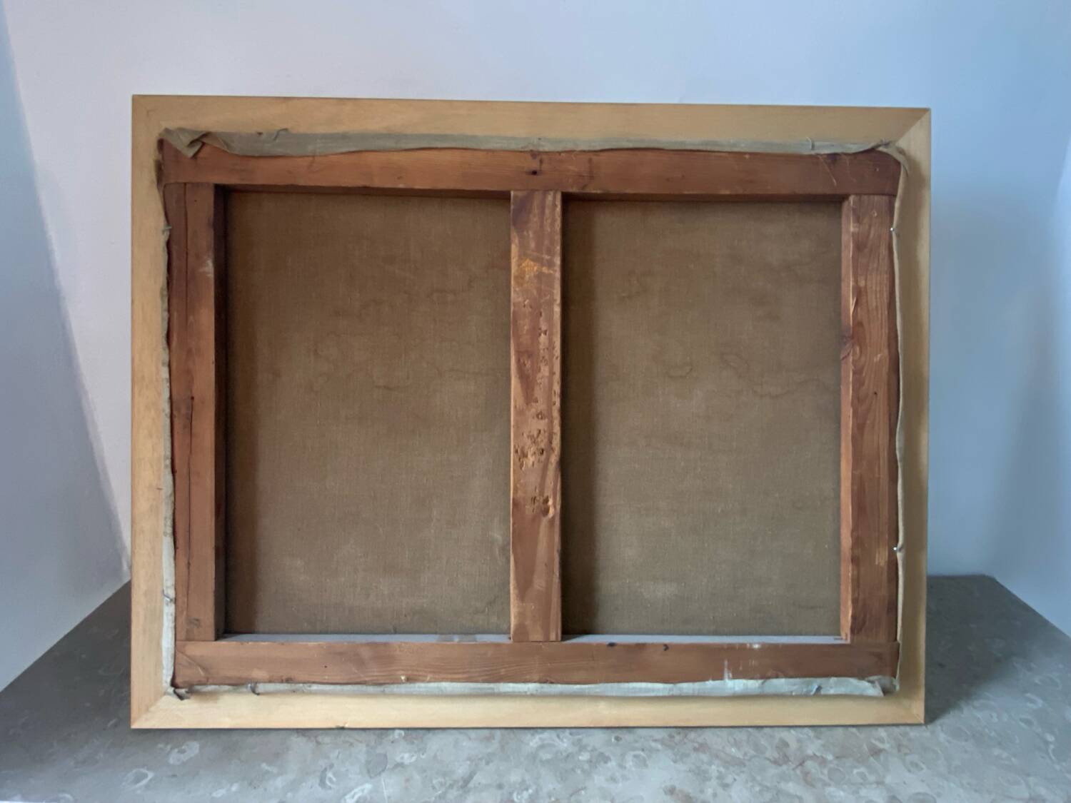 Signed village landscape