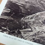 Gorge de la Têt, Pyrenees. Printed photo plate from 1937.
