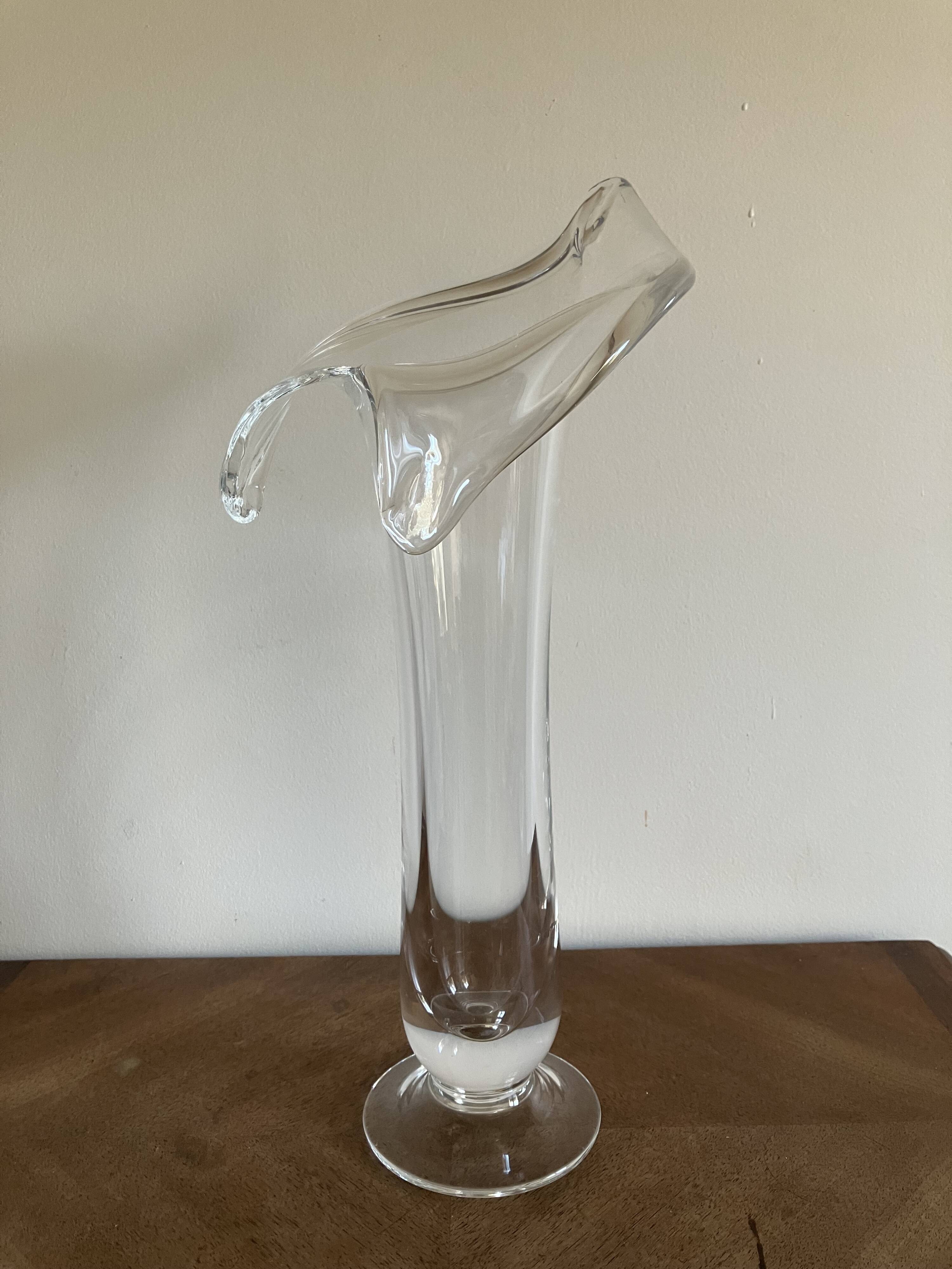 Vase tulipe en verre