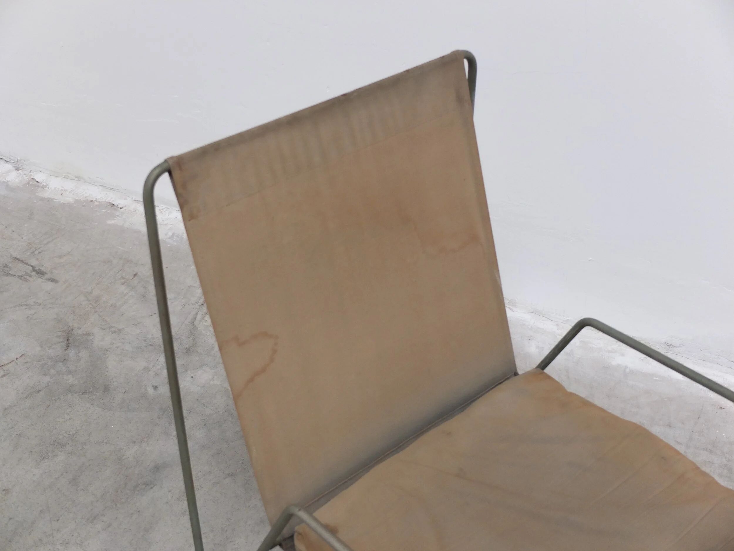 Early 'Bachelor' chair with ottoman by Verner Panton for Fritz Hansen, 1950s
