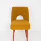 Chaise 'Shell' bouclé jaune ocre, années 1960