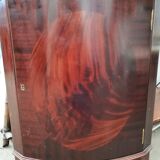 English corner screen in mahogany