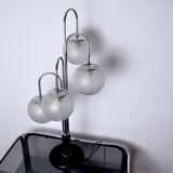 Art-deco chrome lamp, 4 globes, 1960
