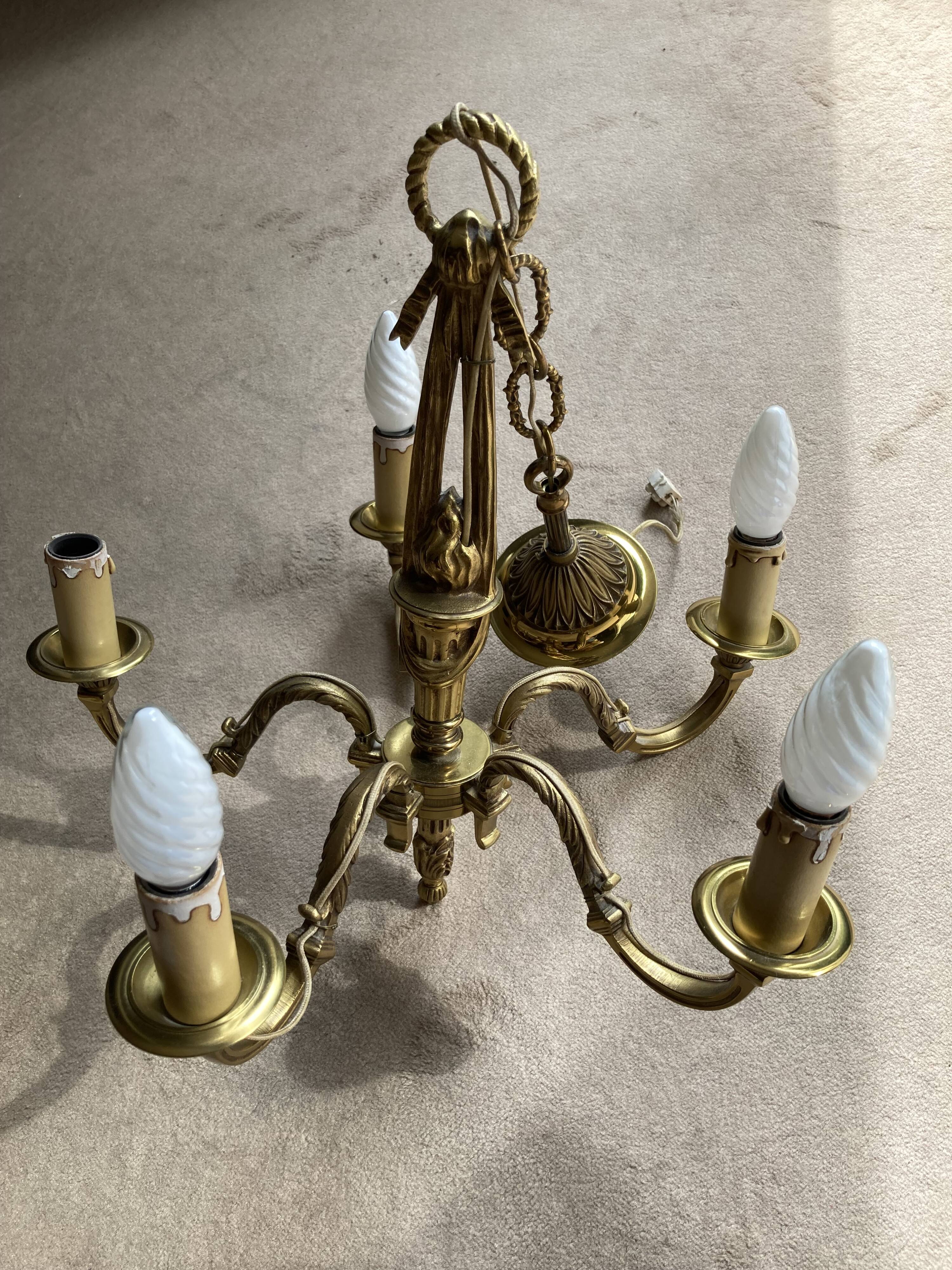 Lustre style Louis XV en bronze