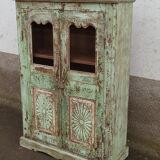 Green patinated glass cabinet
