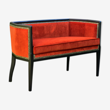 Art-deco orange sofa