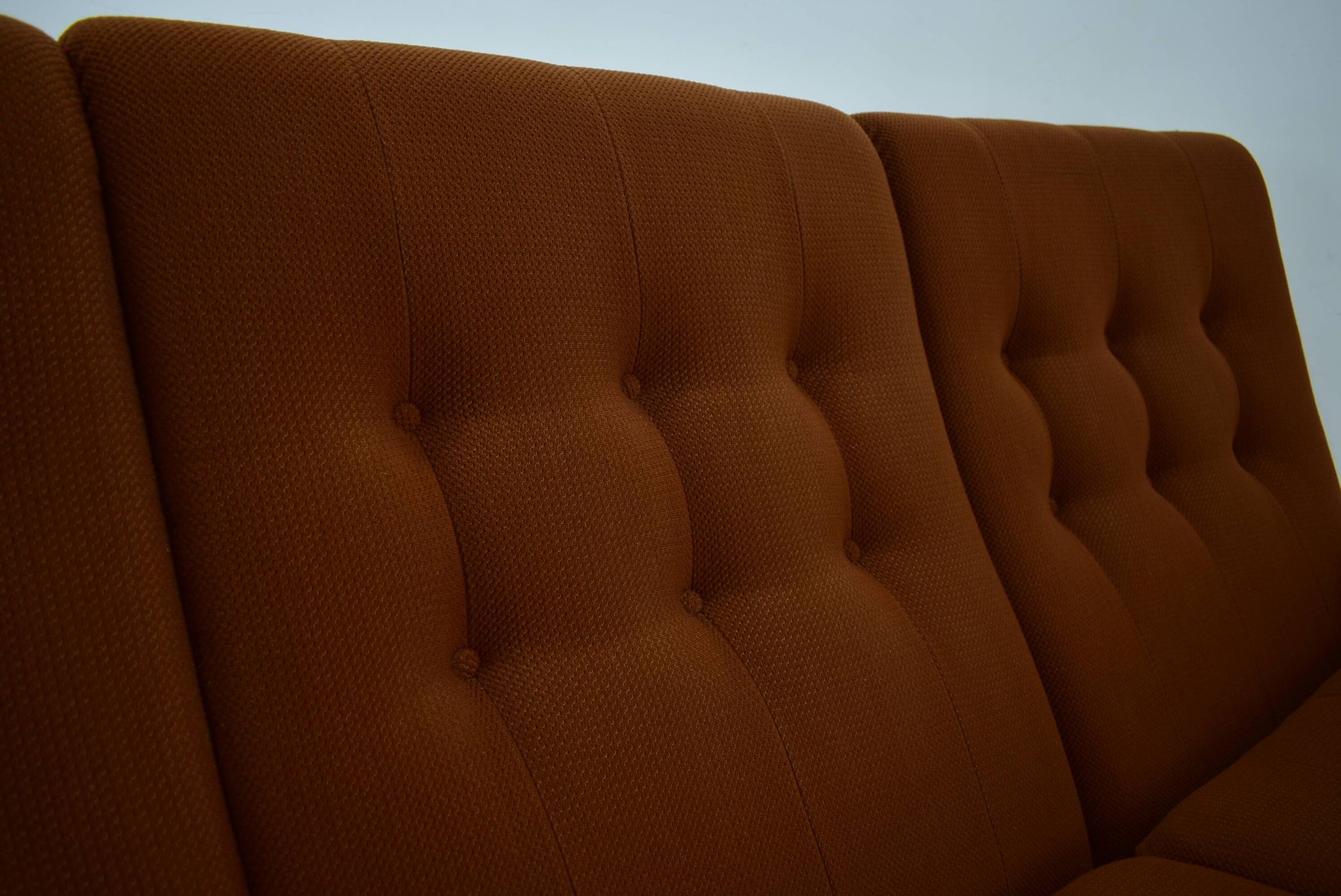 20th Century , Brown Atlantis Three seats Sofa, 1960s