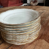 Set of 10 very small soup plates - Pommier Dureil 72 - Porcelain