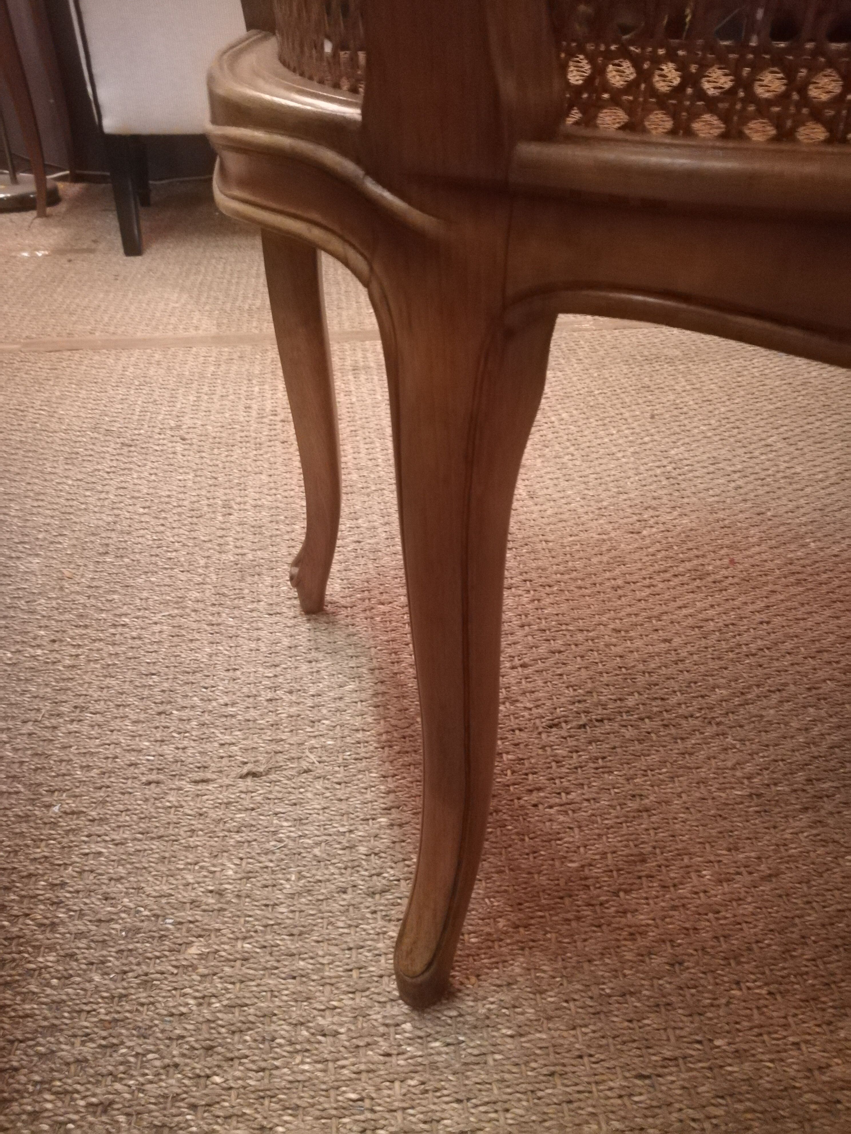 Louis xv style canned armchair