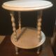 Sofa end or patinated white saddle