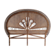 Peacock rattan headboard bed