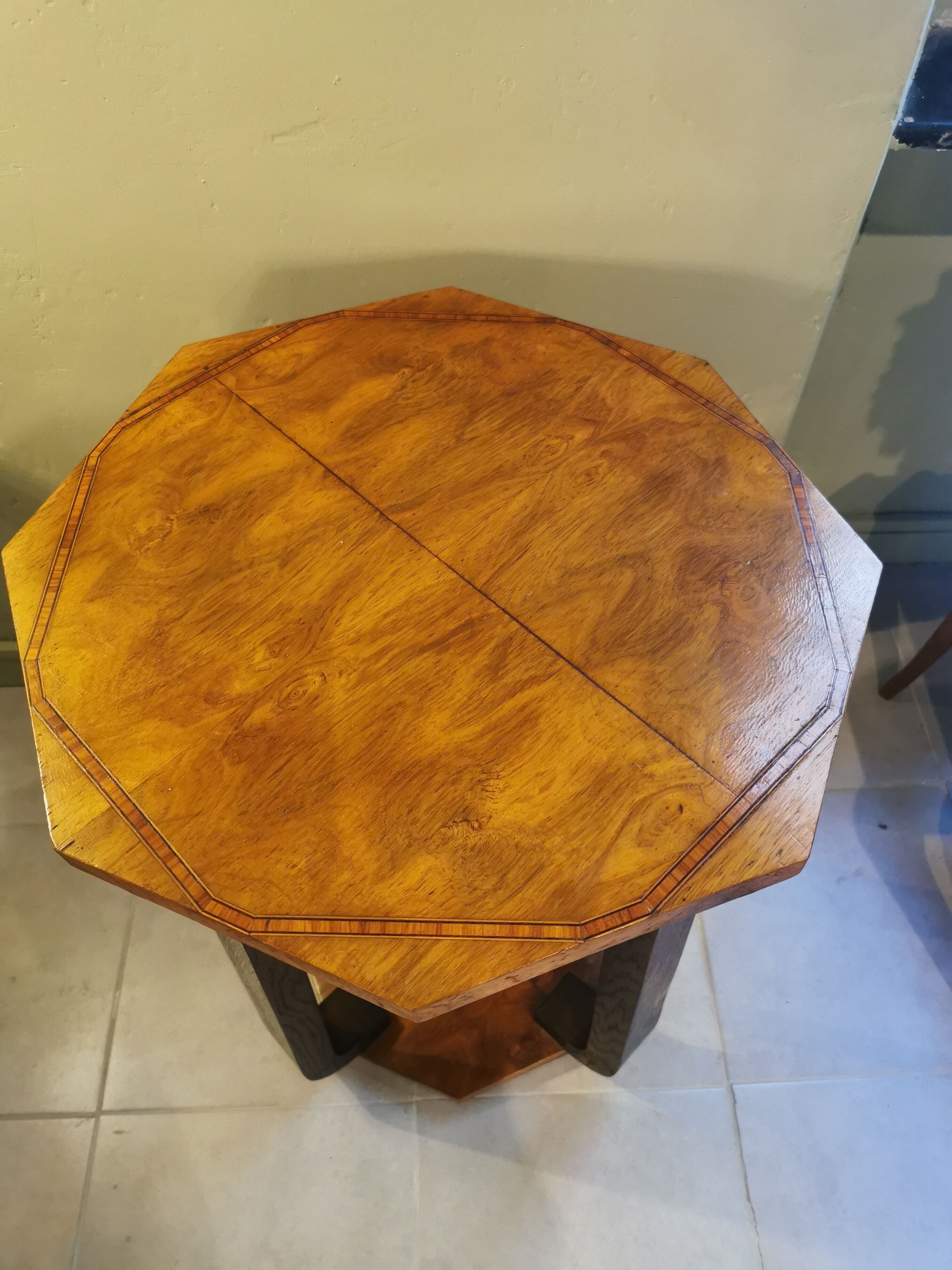 Octagonal art deco pedestal