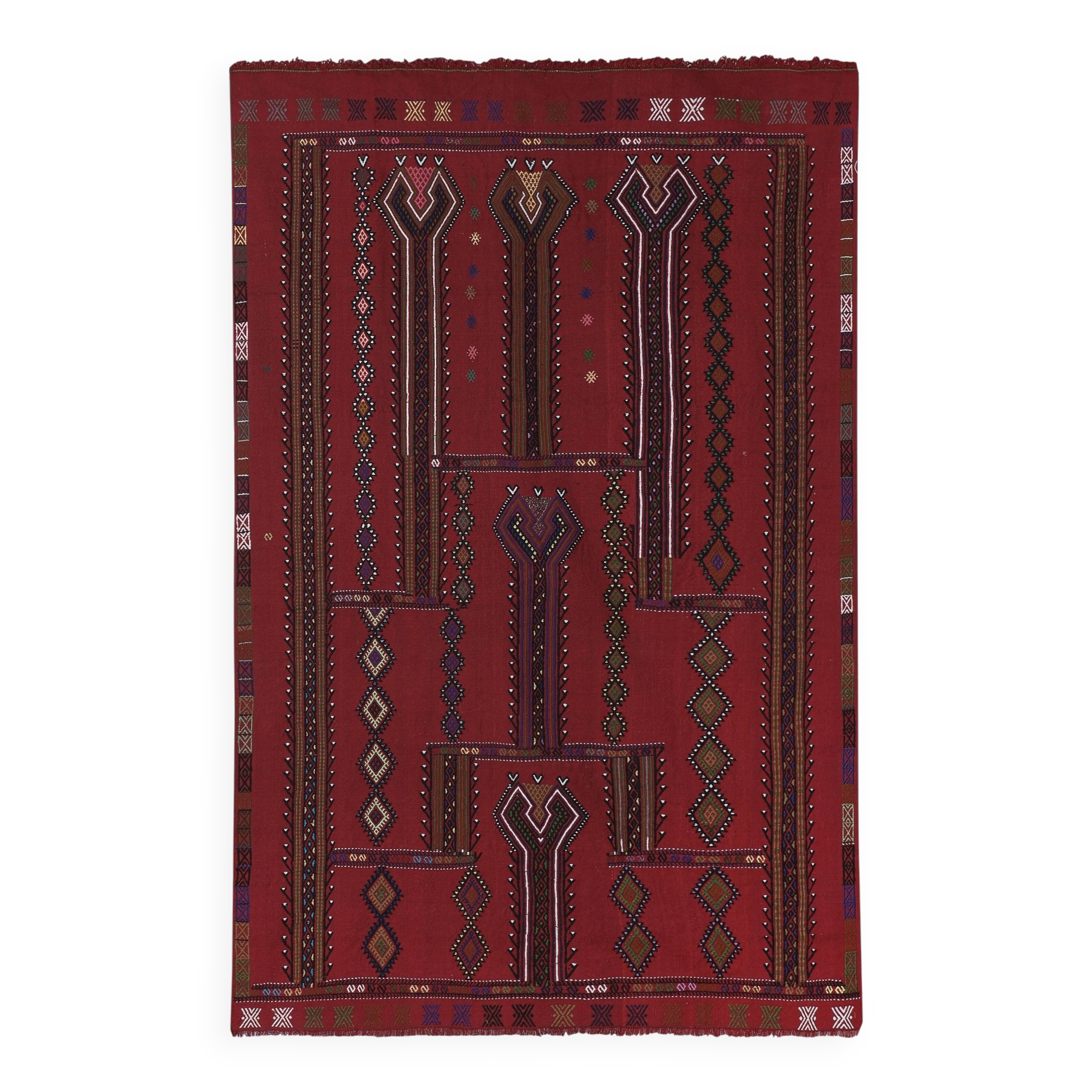 Vintage Turkish Oushak Handwoven Rug 151x235 cm