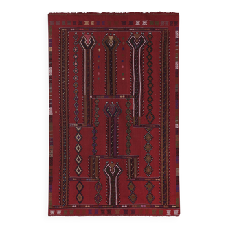 Tapis vintage turc de oushak tissé à la main 151x235 cm